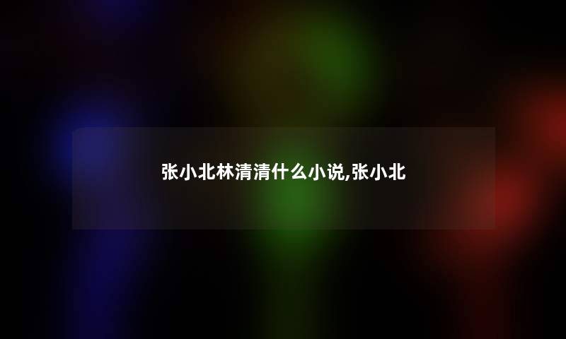 张小北林清清什么小说,张小北