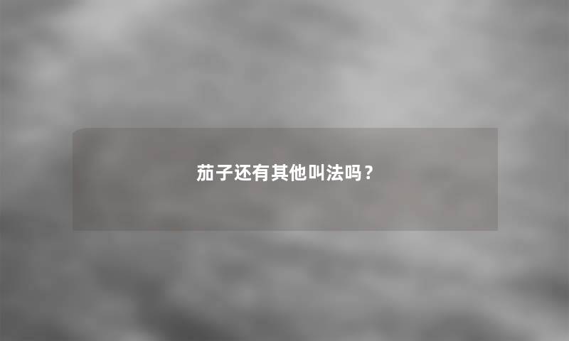 茄子还有其他叫法吗？