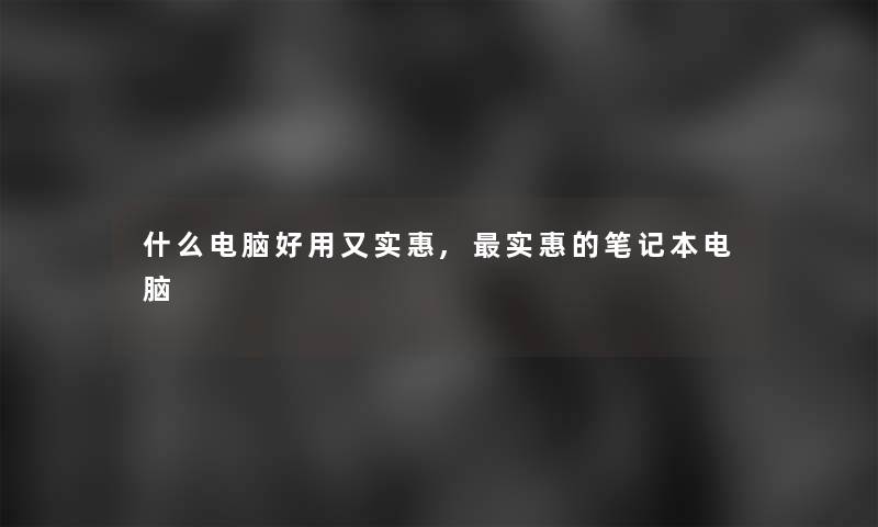 什么电脑好用又实惠,实惠的笔记本电脑