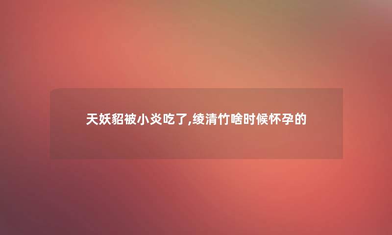 天妖貂被小炎吃了,绫清竹啥时候怀孕的