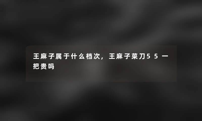 王麻子属于什么档次,王麻子菜刀55一把贵吗