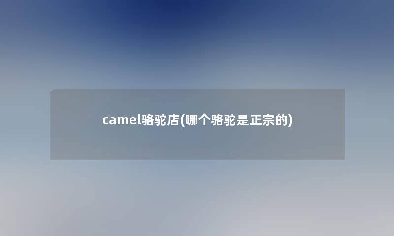 camel骆驼店(哪个骆驼是正宗的)