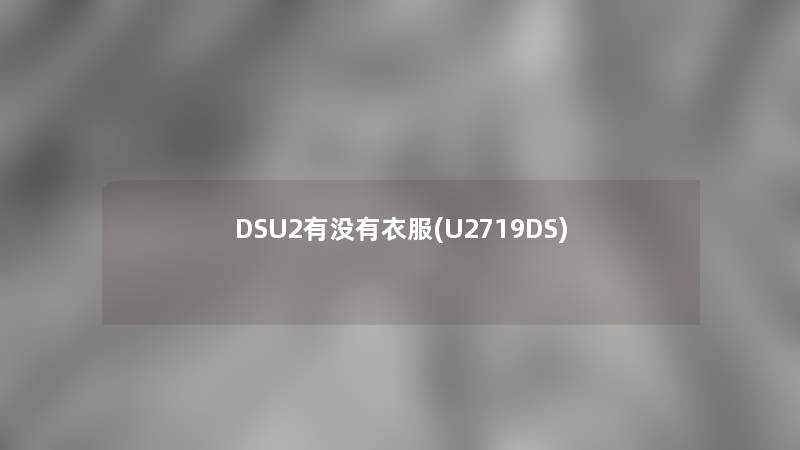 DSU2有没有衣服(U2719DS)